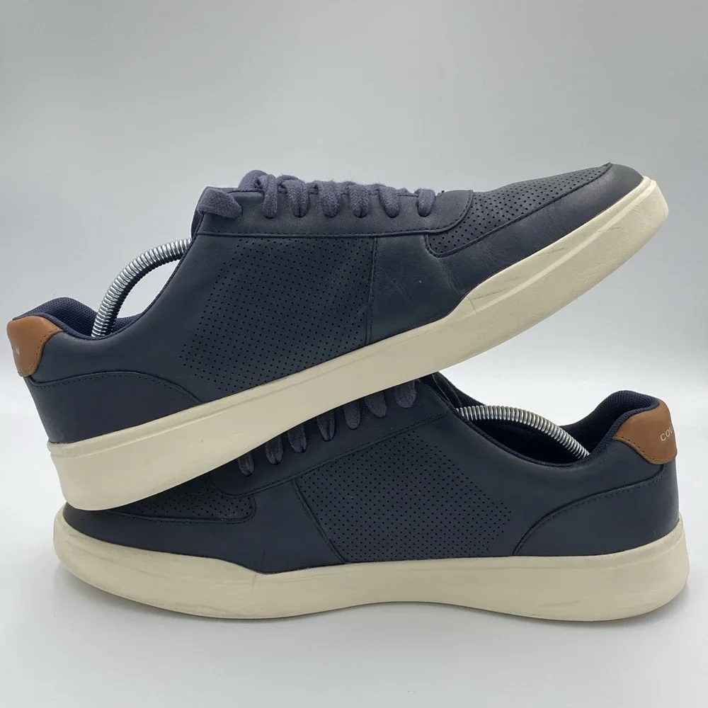 Cole Haan Grand Crosscourt Men's Size 11.5 Blue Leather Perforated Shoes C33990